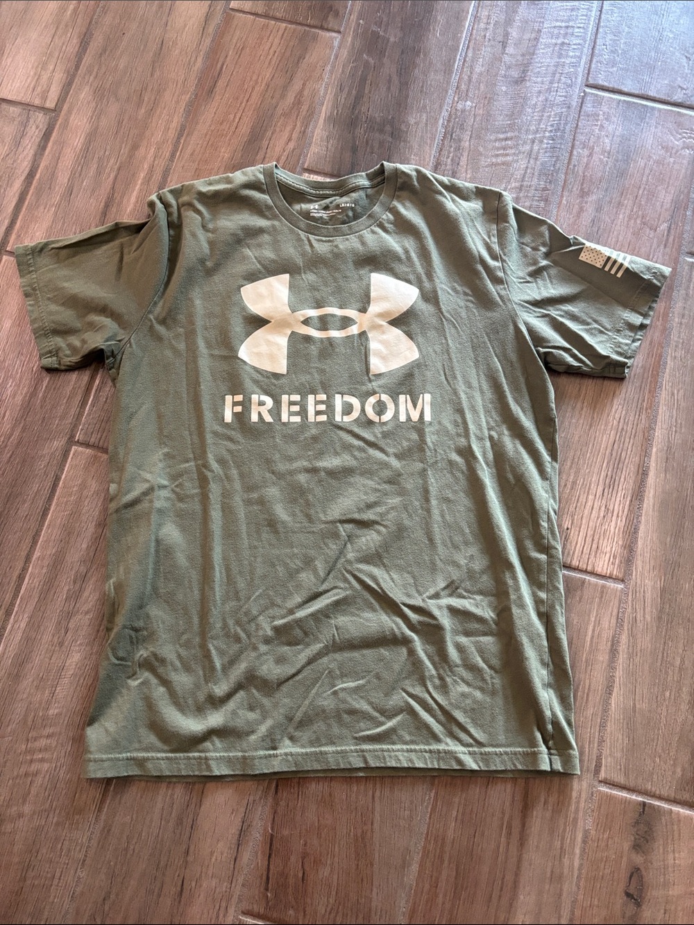 Under Armour Olive Green Freedom Logo Short Sleeve Tee